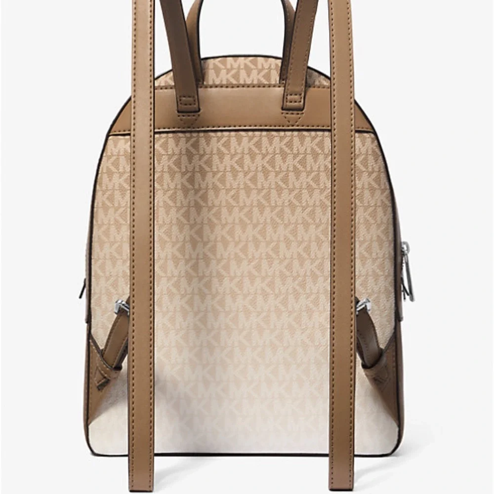 Michael Kors Jaycee Medium Ombré Signature Logo Backpack Husk NWT